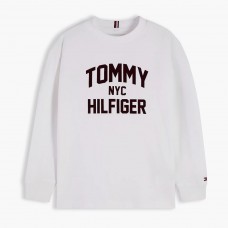 TOMMY HILFIGER μπλούζα παιδική αγόρι KB0KB10642-YBR λευκή